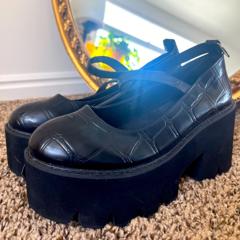 Chunky Mary Jane shoes